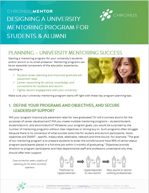 University Alumni Mentoring Programs