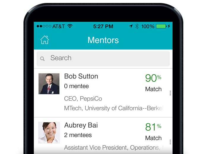Access your mentoring program with our mobile apps