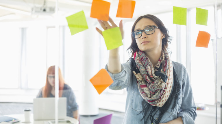 Woman planning mentoring program