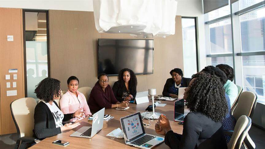 Group of women in a conference room