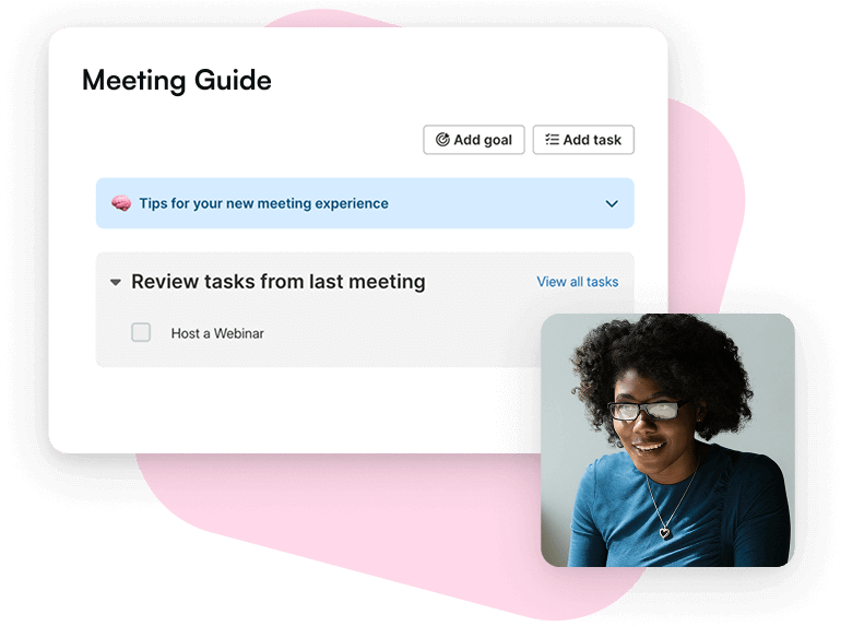 Notes, goals & tasks make productive meetings a given